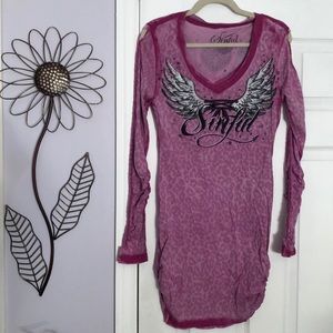Pink/Purple Sinful Long Tunic- size Large